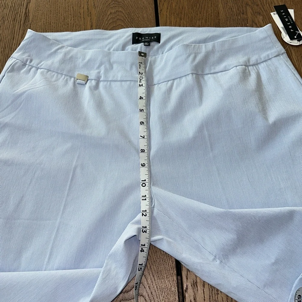 NWT. Premise Striped Light Blue Capri Pants Tommy Control 2X - Picture 5 of 11
